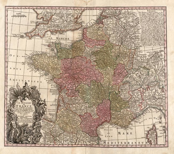 30-Europe and France Map By Matthaus Seutter
