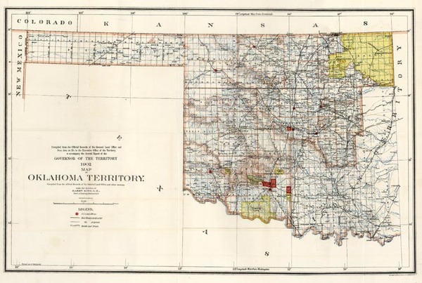 57-Plains and Southwest Map By General Land Office