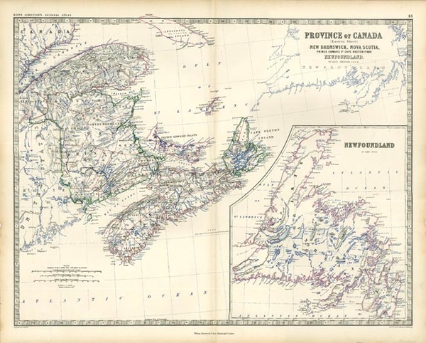 88-Canada Map By W. & A.K. Johnston