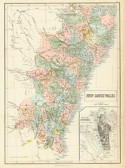 83-Australia & Oceania and Australia Map By Adam & Charles Black