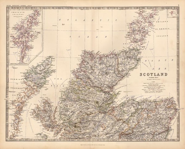 39-Europe and British Isles Map By W. & A.K. Johnston