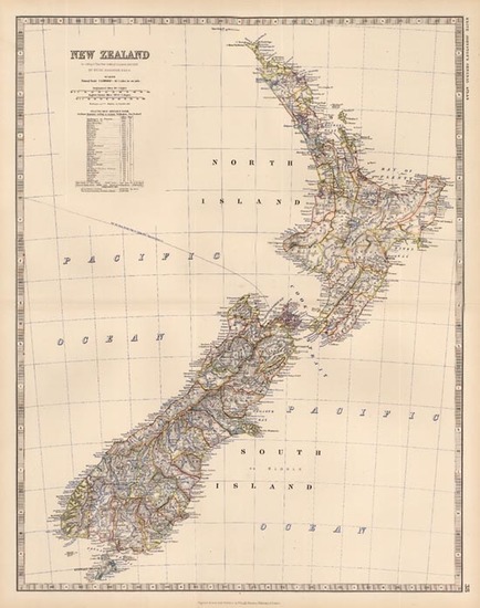 10-Australia & Oceania and New Zealand Map By W. & A.K. Johnston