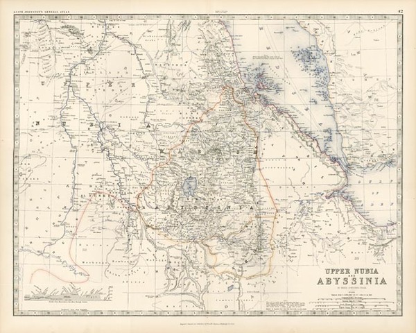 80-Africa, North Africa and East Africa Map By W. & A.K. Johnston