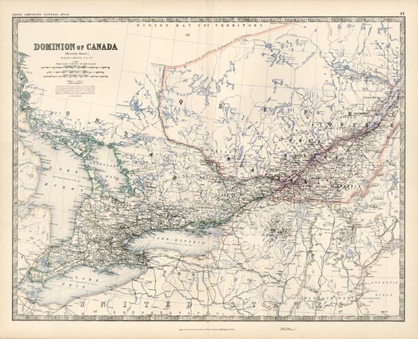 24-Canada Map By W. & A.K. Johnston