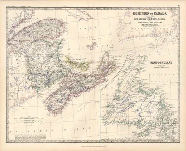 22-Canada Map By W. & A.K. Johnston