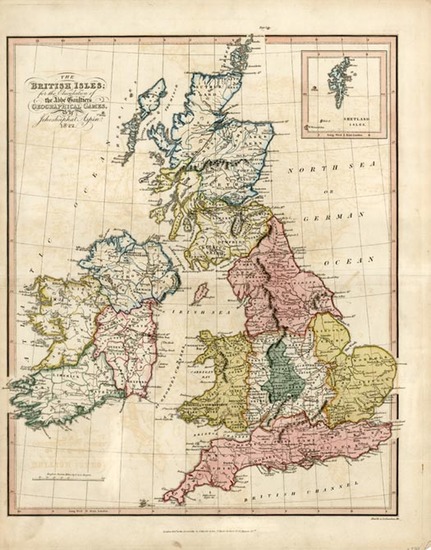 87-Europe and British Isles Map By Jehoshaphat Aspin