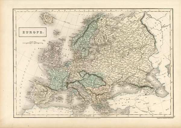 72-Europe and Europe Map By Adam & Charles Black