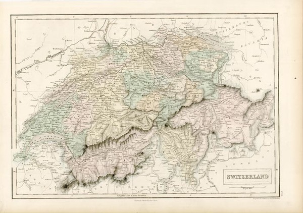 59-Europe and Switzerland Map By Adam & Charles Black