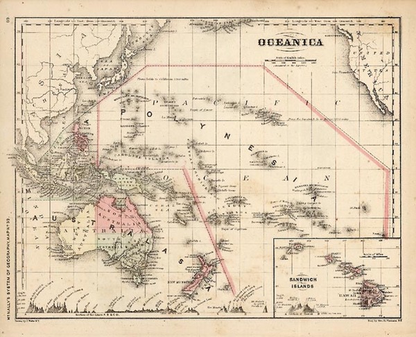 26-Australia & Oceania, Australia and Hawaii Map By Rand McNally & Company