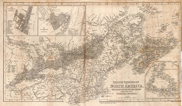 14-New England and Canada Map By Harper & Brothers