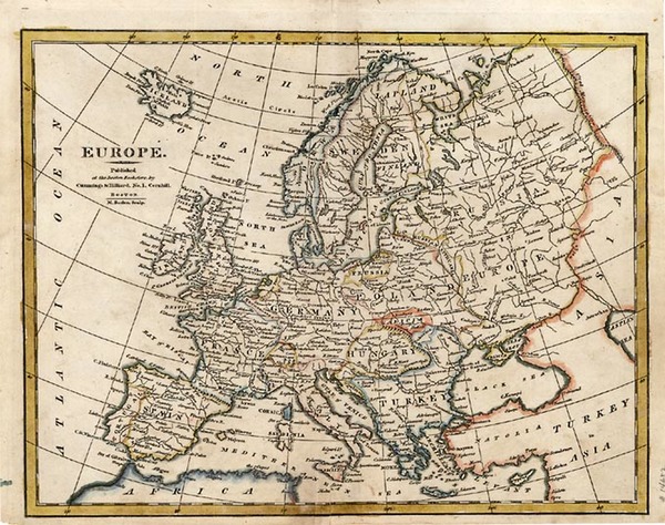 23-Europe and Europe Map By Cummings & Hilliard