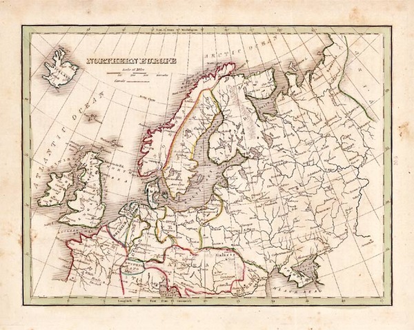 96-Europe and Europe Map By Thomas Gamaliel Bradford