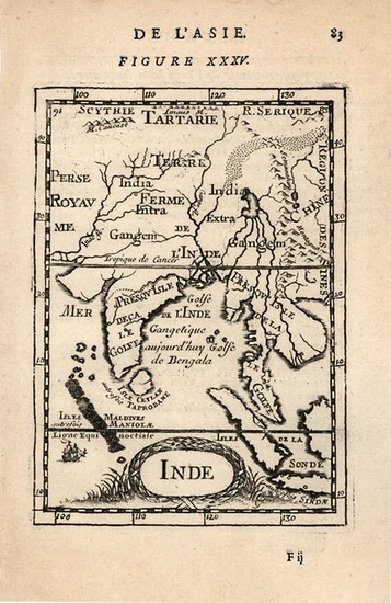 85-Asia, India and Southeast Asia Map By Alain Manesson Mallet