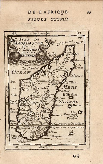 17-Africa and Africa Map By Alain Manesson Mallet