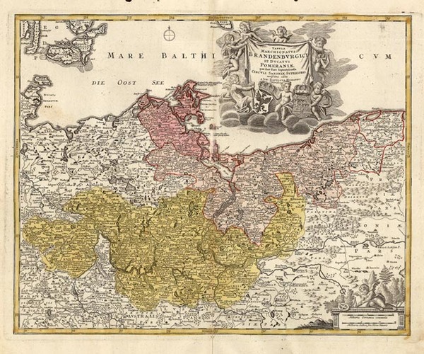 35-Europe, Poland, Baltic Countries and Germany Map By Johann Baptist Homann