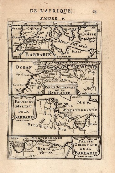 58-Africa and North Africa Map By Alain Manesson Mallet