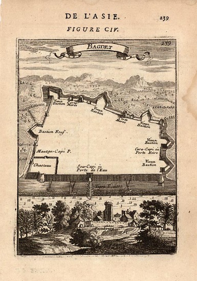 71-Asia and Middle East Map By Alain Manesson Mallet