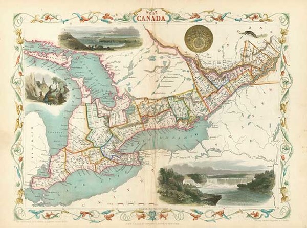 53-Midwest and Canada Map By John Tallis
