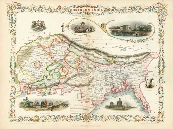 97-Asia, India and Central Asia & Caucasus Map By John Tallis