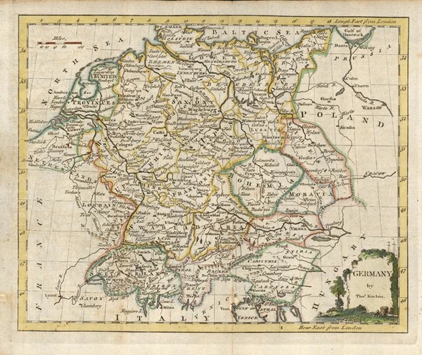 71-Europe and Germany Map By Thomas Kitchin