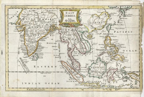 89-Asia, China, India, Southeast Asia and Philippines Map By Thomas Jefferys