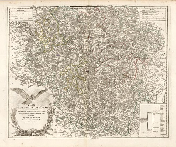 68-Europe, France and Poland Map By Gilles Robert de Vaugondy