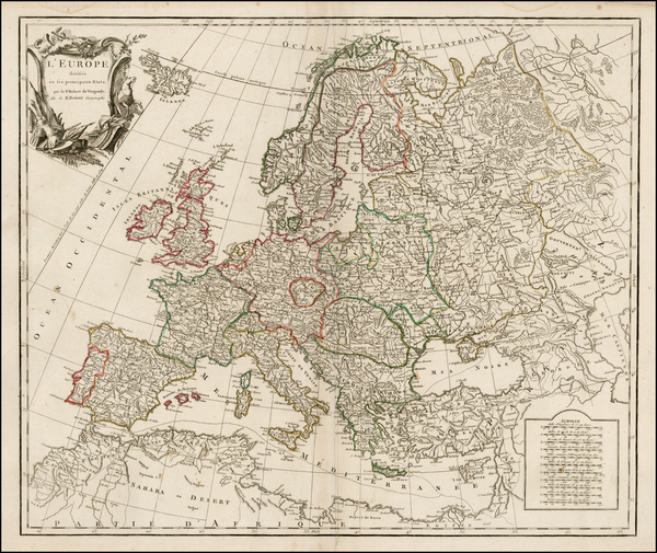 25-Europe and Europe Map By Didier Robert de Vaugondy