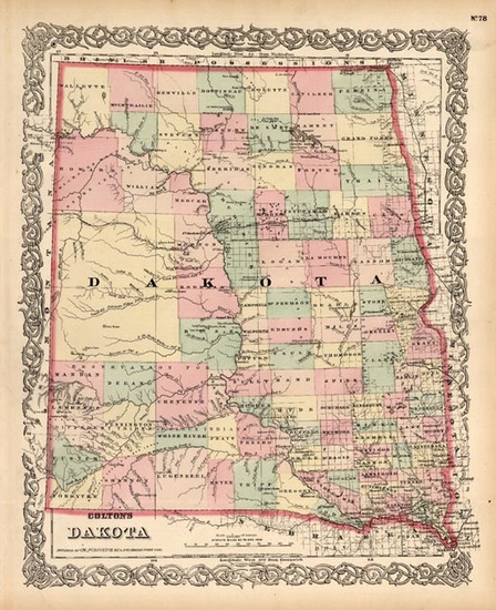 74-Plains and Rocky Mountains Map By G.W.  & C.B. Colton