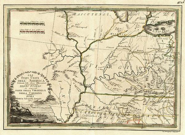 76-South and Midwest Map By Giovanni Maria Cassini