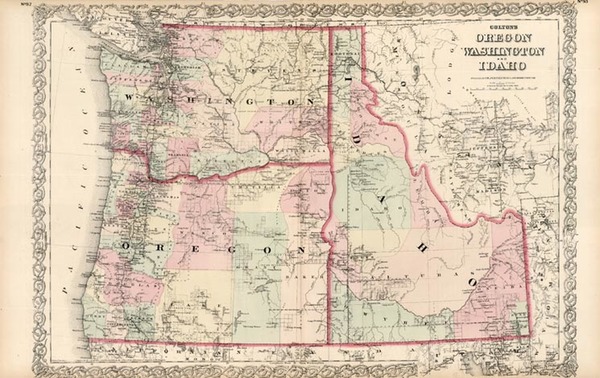96-Plains, Rocky Mountains and Canada Map By G.W.  & C.B. Colton