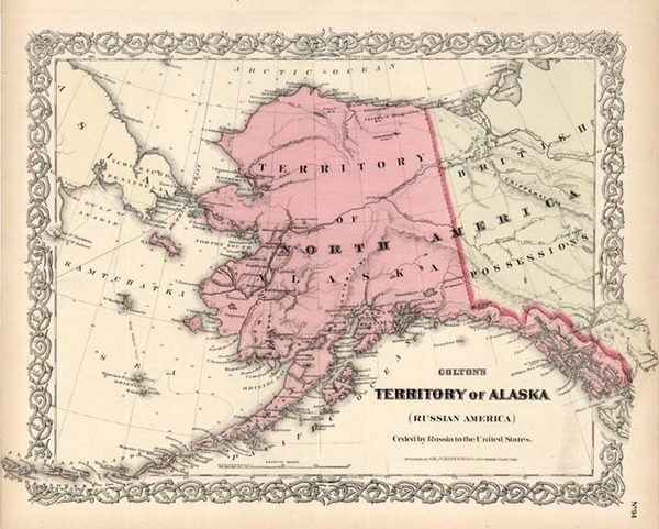 41-World, Alaska and Pacific Map By G.W.  & C.B. Colton