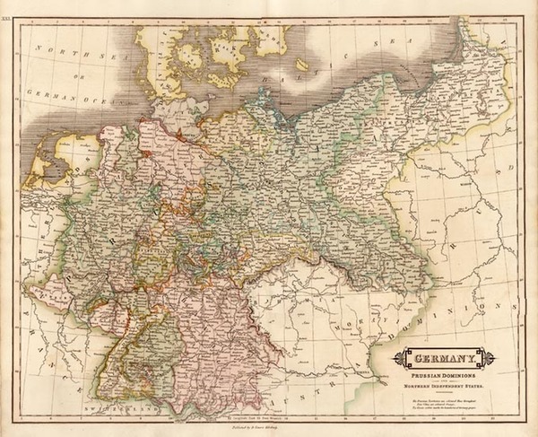 8-Europe, Baltic Countries and Germany Map By Daniel Lizars