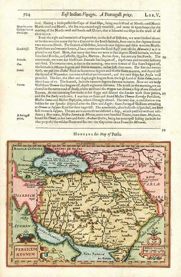 7-Central Asia & Caucasus and Middle East Map By Jodocus Hondius