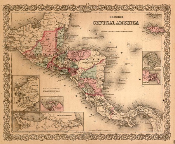 51-Central America Map By G.W.  & C.B. Colton