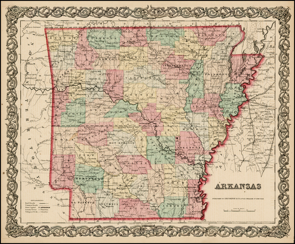 4-South Map By Joseph Hutchins Colton