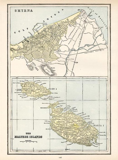 42-Europe, Turkey, Mediterranean and Balearic Islands Map By George F. Cram