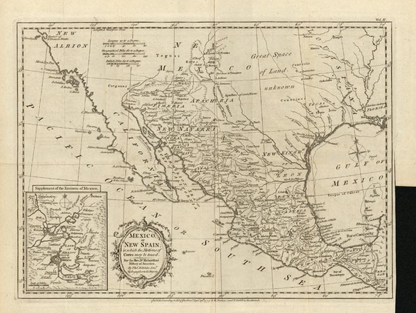 1-Texas, Southwest, Mexico and California Map By Strahan  &  Cadell