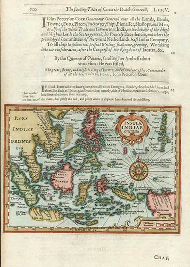 4-Asia, Southeast Asia, Philippines, Australia & Oceania and Australia Map By Jodocus Hondius