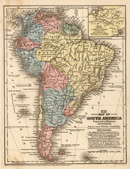 93-South America Map By Samuel Augustus Mitchell