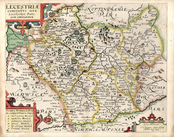 50-Europe and British Isles Map By William Kip / Christopher Saxton