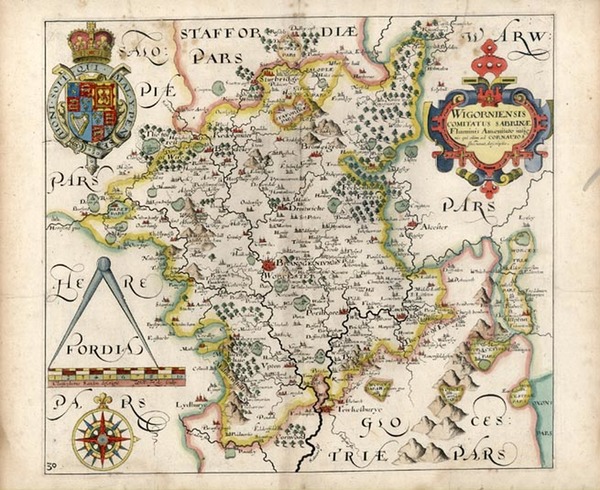 43-Europe and British Isles Map By William Hole / Christopher Saxton