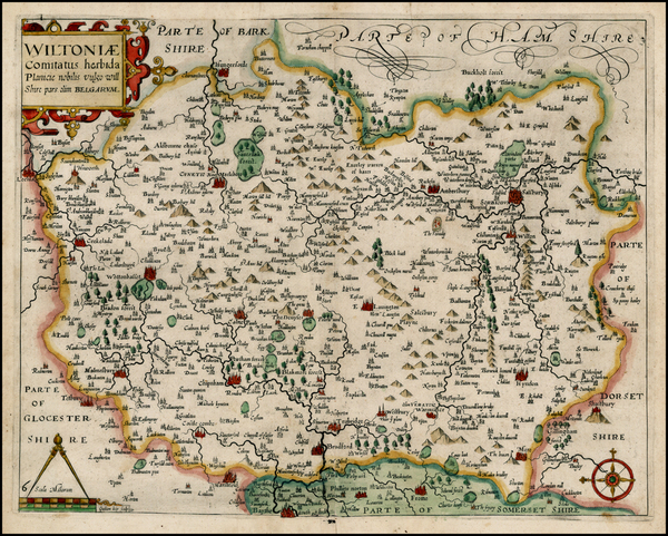 8-British Isles Map By William Kip / Christopher Saxton