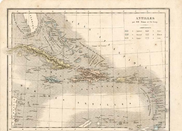 3-Caribbean Map By Drioux  &  Leroy