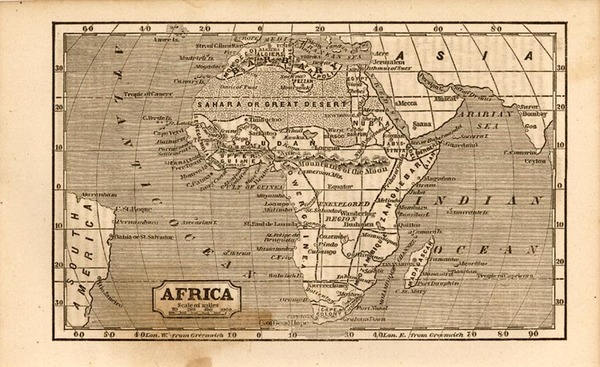 66-Africa and Africa Map By Ensign, Bridgeman & Fanning