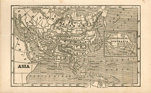 84-Asia, Asia, Australia & Oceania and Australia Map By Ensign, Bridgeman & Fanning