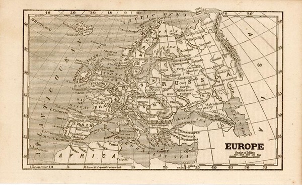 73-Europe and Europe Map By Ensign, Bridgeman & Fanning