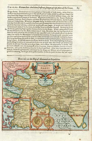 36-World, World, Asia, India, Central Asia & Caucasus and Middle East Map By Jodocus Hondius /