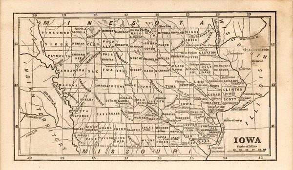 47-Midwest and Plains Map By Ensign, Bridgeman & Fanning