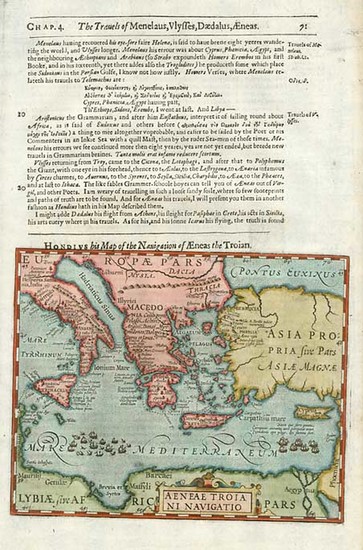 91-Europe, Mediterranean, Africa, Balearic Islands and Greece Map By Jodocus Hondius / Samuel Purc