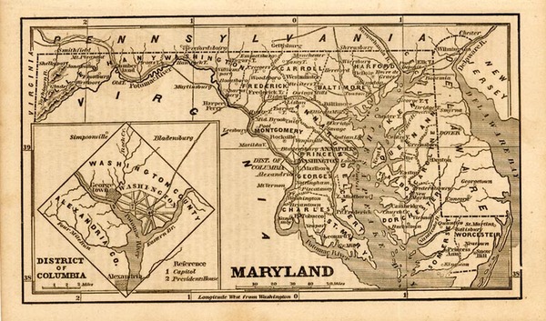 63-Mid-Atlantic Map By Ensign, Bridgeman & Fanning